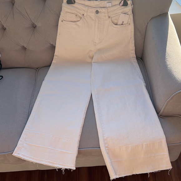 H&M Culotte Jupe-Culotte High Waist White Jeans Size 27 - Picture 11 of 17